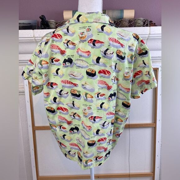 The Cat’sPajamas RARE SET Sushi Print Top & pants VTG mint condition oversized - Picture 3 of 15